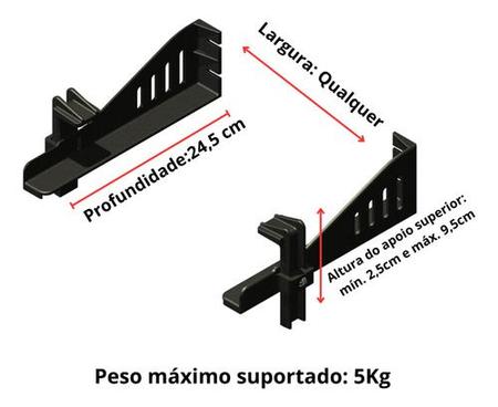 Imagem de Suporte Para Receptor Tv 245mm Hast Aritculado 25 A 95mm