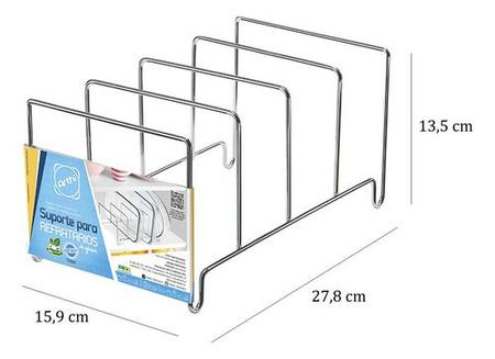 Imagem de Suporte Para Refratários Frigideiras Cromado Arthi Cromado