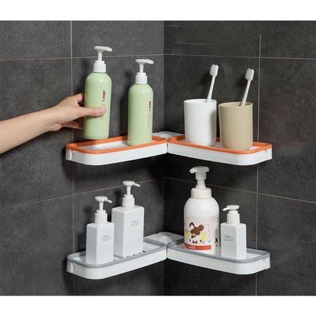 Imagem de Suporte para Shampoo Organizador Prateleira Cantoneira Multiuso Para Creme Sabonete Box Canto Rack