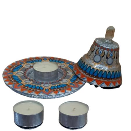 Imagem de Suporte para Velas/Tres Velas Incluidas/Presente/Decoração/Artesanal