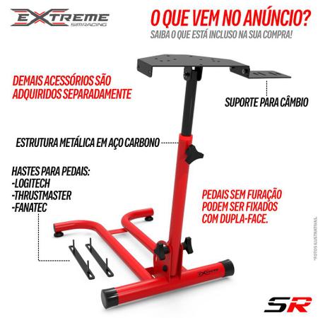 Suporte Para Volante Cockpit Simulador SPRO Logitech G27,G29,G920,G923,  Fanatec, Thrustmaster - Extreme Simracing - Controle Simulador - Magazine  Luiza