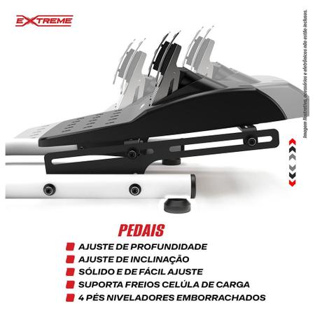 Imagem de Suporte Para Volante Extreme S PRO, Com Porta Copos e Porta Câmbio, Branco
