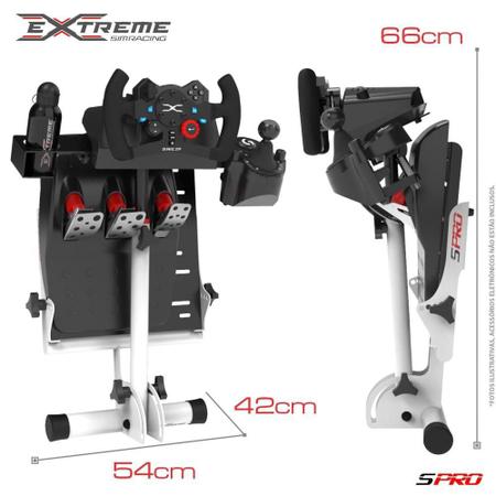 Cockpit Simulador Suporte Para Volante Ve3 KaBuM