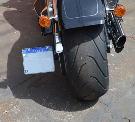 Imagem de Suporte Placas Lateral Harley Davidson Softail Fat Boy Sterk Sportster Amortecedor
