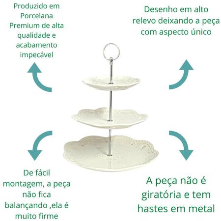 Imagem de Suporte Porcelana Premium para Doces Cupcake Aniversário Casamento  Lindo