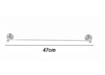 Imagem de Suporte Porta Toalha Banho Toalheiro Reto Aço Inox Alumínio