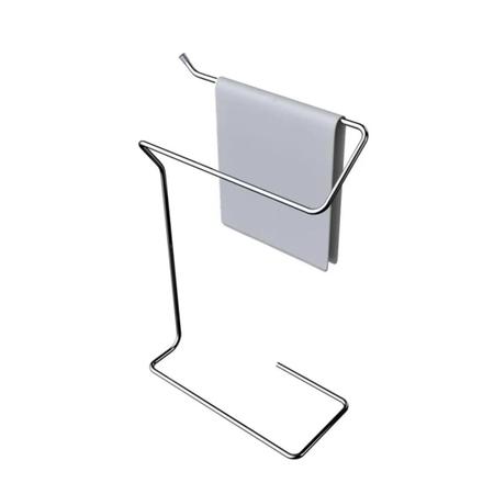 Suporte porta-toalha simples para bancada cromado 35cm - STOLF Imagem de Suporte porta-toalha simples para bancada cromado 35cm