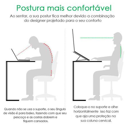 Imagem de Suporte Portátil Notebook Regulável Ergonômico 7 Níveis