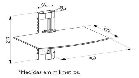 Imagem de Suporte Prateleira Vidro Video Game Dvd Blu-ray Decoder