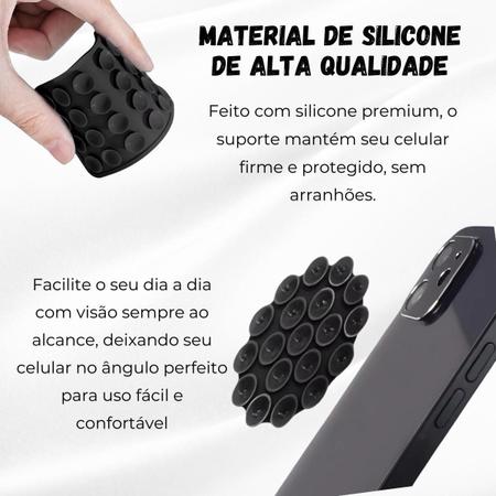 Imagem de Suporte Premium Com Ventosa Silicone Para Celular Superfície