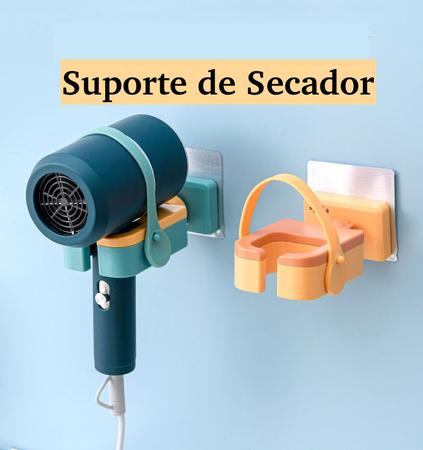 Suporte Secador Parede Azulejo Vidro Flexivel Cabelo Penteado Articulavel  Oganizador Cabeleireiro Portatil