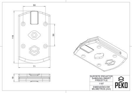 Imagem de Suporte Teto Parede Compativel C/ Projetor Samsung Freestyle