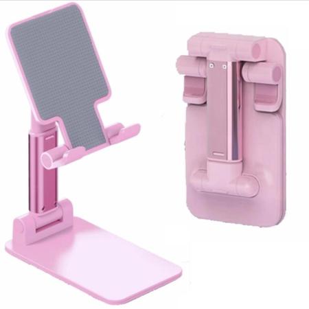 Suporte telemóvel tripé rosa