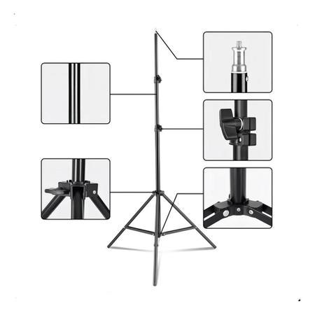 Imagem de Suporte Tripé Para Celular Câmera Ring Light 2,18Cm