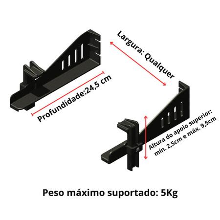 Imagem de Suporte universal para aparelhos roteadores e receptores uniersal de tv furacao de parede kit completo com parafuso