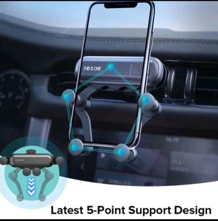 Imagem de suporte veicular auto ajustável saida de ar para celular universal  kit com 3 uni