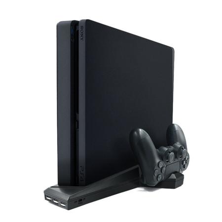 Imagem de Suporte vertical com carregador de controlador de ventilador duplo para PS4/PS4 