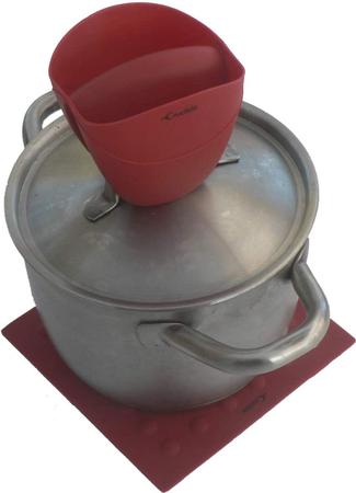 Imagem de Suportes de alça quente de silicone, potholders (5-Pack Mix Red) para frigideiras de ferro fundido, panelas, frigideiras &amp griddles, alças de panela de metal e alumínio - Punho de manga, capa de alça