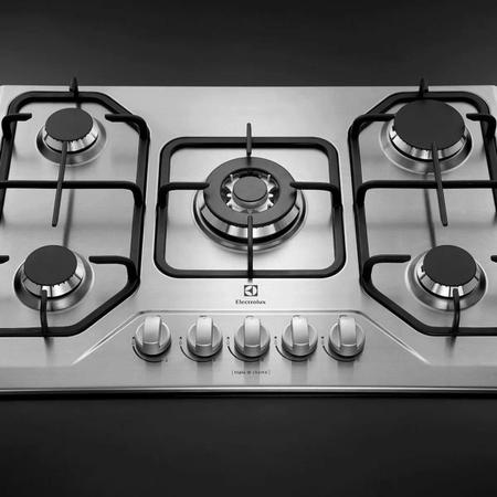 Imagem de SupremeCook Pro: Cooktop à Gás Electrolux 5 Bocas Tripla Chama - Inox, Eficiência Tripla, Versatilidade Bivolt!