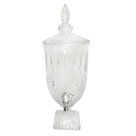 Imagem de Suqueira de Cristal de Vidro Com Torneira e Dispenser Suporte 5 Litros