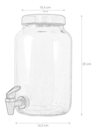 Imagem de Suqueira de vidro capacidade de 3 litros cor pink