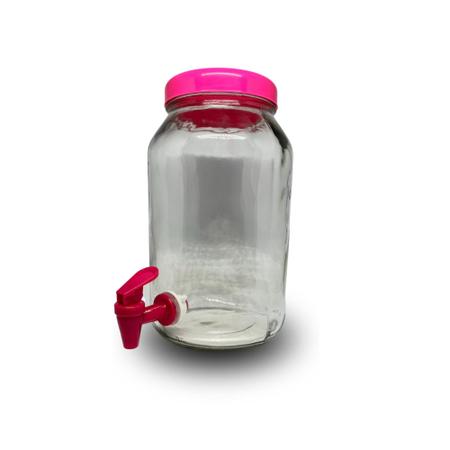 Imagem de Suqueira de vidro capacidade de 3 litros cor pink
