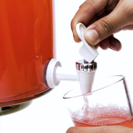 Imagem de Suqueira de Vidro de 6,8L com Pé Dispenser de Bebidas