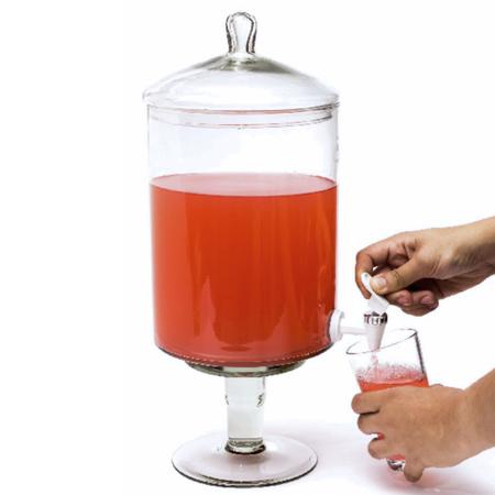Imagem de Suqueira de Vidro para Bebidas E Água com Pé de 6,8L