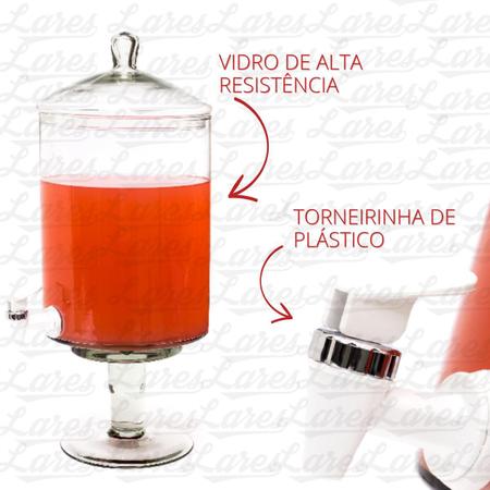 Imagem de Suqueira dispenser de bebidas de vidro 3,0 litros luxo