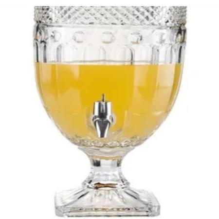 Imagem de Suqueira grande 5 litros cristal dourada dispenser para bebidas de vidro diamound luxo festas