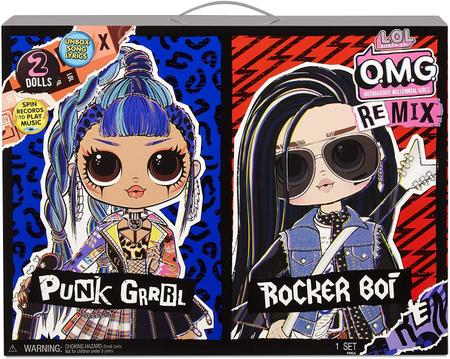 Surpresa l.O.L. O.M.G. Remix Rocker Boi e Punk Grrrl 2 Pack 2