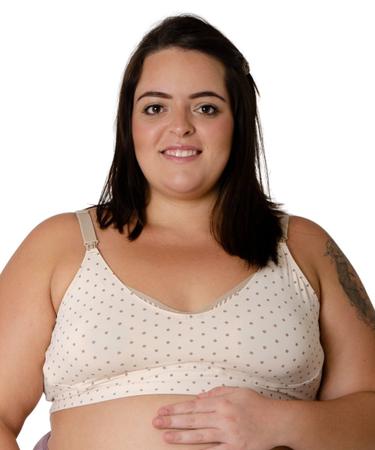 Imagem de Sutiã Amamentação Plus Size Gestante sem Bojo Tamanhos Grandes Coração