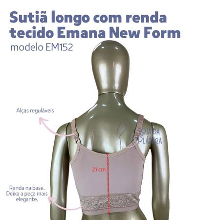 Imagem de Sutiã Pós Cirúrgico Longo Reforçado Renda Em Emana New Form