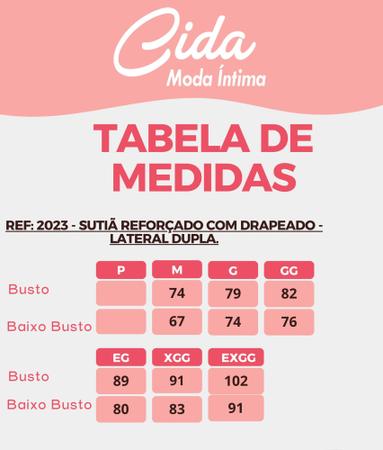 Imagem de Sutiã Reforçado/Sustentação/Plus Size - Cida Moda Intima