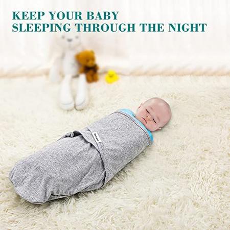 Swaddle cobertor fácil swaddle sleep sack, algodão orgânico ajustável  Swaddling wrap, bebê e recém-nascido Swaddles para o bebê menino menina 0-3  meses (branco, cinza) - Benoxine - Cobertor para Bebê - Magazine Luiza