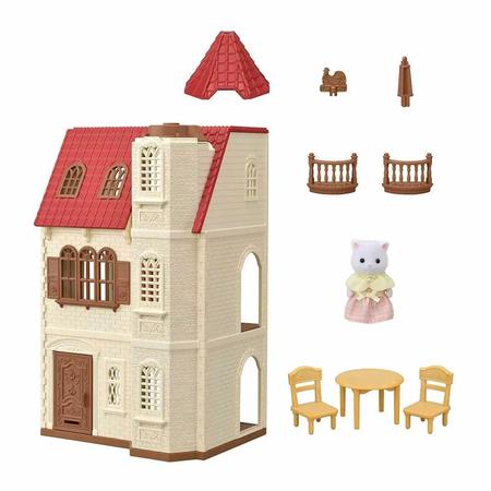 Imagem de Sylvanian Families Casa Com Torre E Telhado Vermelho 5400  Epoch