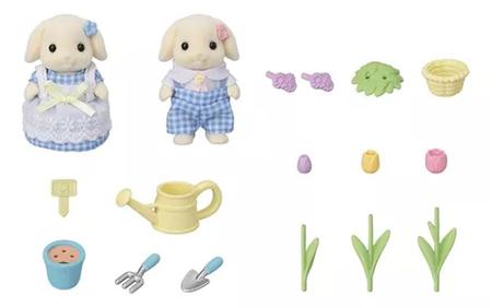 Sylvanian Families Conjunto Jardinagem Irmãos Coelho Floral - Epoch Imagem de Sylvanian Families Conjunto Jardinagem Irmãos Coelho Floral