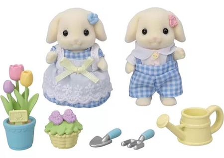 Sylvanian Families Conjunto Jardinagem Irmãos Coelho Floral - Epoch Imagem de Sylvanian Families Conjunto Jardinagem Irmãos Coelho Floral