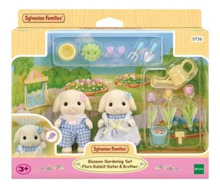 Sylvanian Families Conjunto Jardinagem Irmãos Coelho Floral - Epoch Imagem de Sylvanian Families Conjunto Jardinagem Irmãos Coelho Floral
