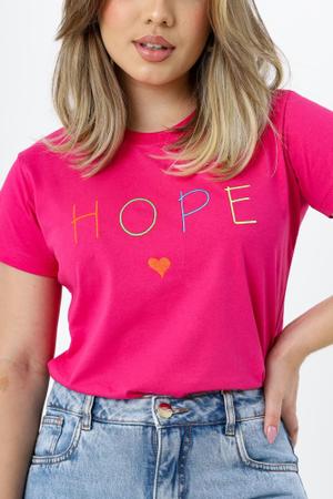 T-shirt Hope Colorido Coração Bordado - Use Criativa - Camiseta Feminina -  Magazine Luiza