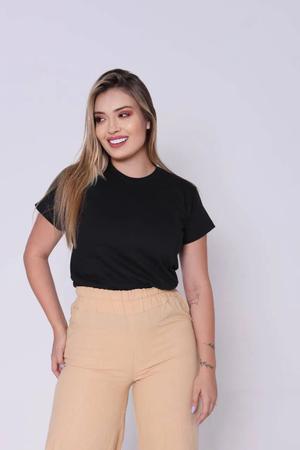 T-SHIRT LISA SEM ESTAMPA - PRETO