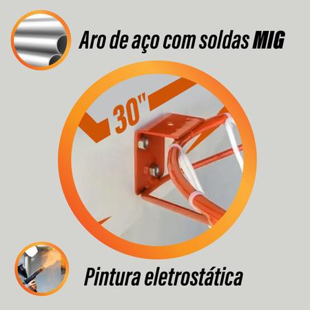 Tabela De Basquete Aro 38Cm Atrio - ES258 - Ibyte