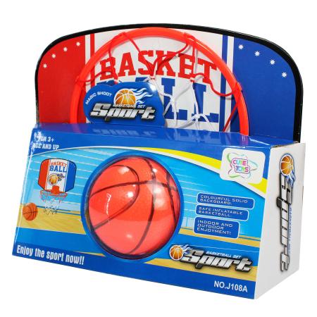 Imagem de Tabela De Basquete Infantil Com Bola De Fácil Instalação 30cmx25cm