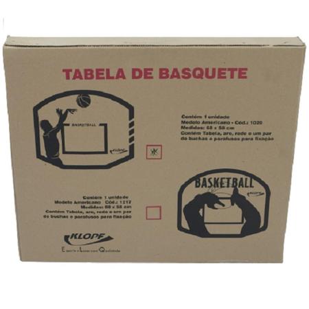 Tabela de Basquete Área Externa Klopf Cód. 1020