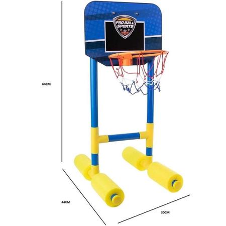Jogo de basquete de basquete de piscina flutuante Sxbd compatível com  piscina | Inclui aro, 2 bolas e bomba, cesta inflável