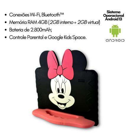 Imagem de Tablet Android 13 64gb Minnie 4gb De Ram 7 Polegadas Expansível 128gb Multilaser