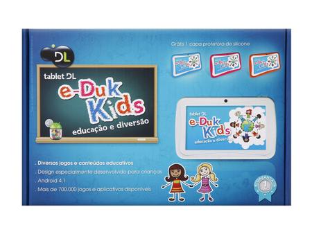 Imagem de Tablet DL e-Duk Kids 4GB Tela 7