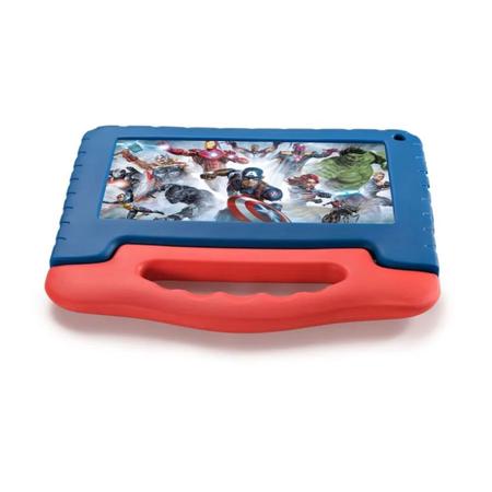 Imagem de Tablet Infantil dos Vingadores 4GB RAM + 64GB + Tela 7 pol + Case + Wi-fi + Android 13 + Quad Core Multi - NB417