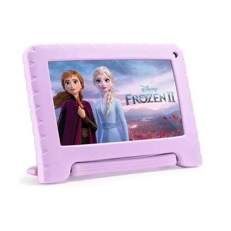 Imagem de Tablet Infantil Frozen II Disney 4GB RAM + 64GB LCD 7" Android 13 Lançamento C/ Google Kids Space