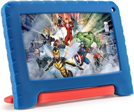 Imagem de Tablet Infantil Infantil Avengers 64GB 4GB Ram 7" Com Caneta e Película